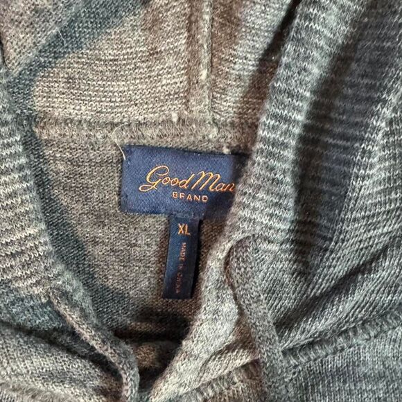 Grey Good Man Brand wool blend hoodie sweater size XL - Picture 2 of 6
